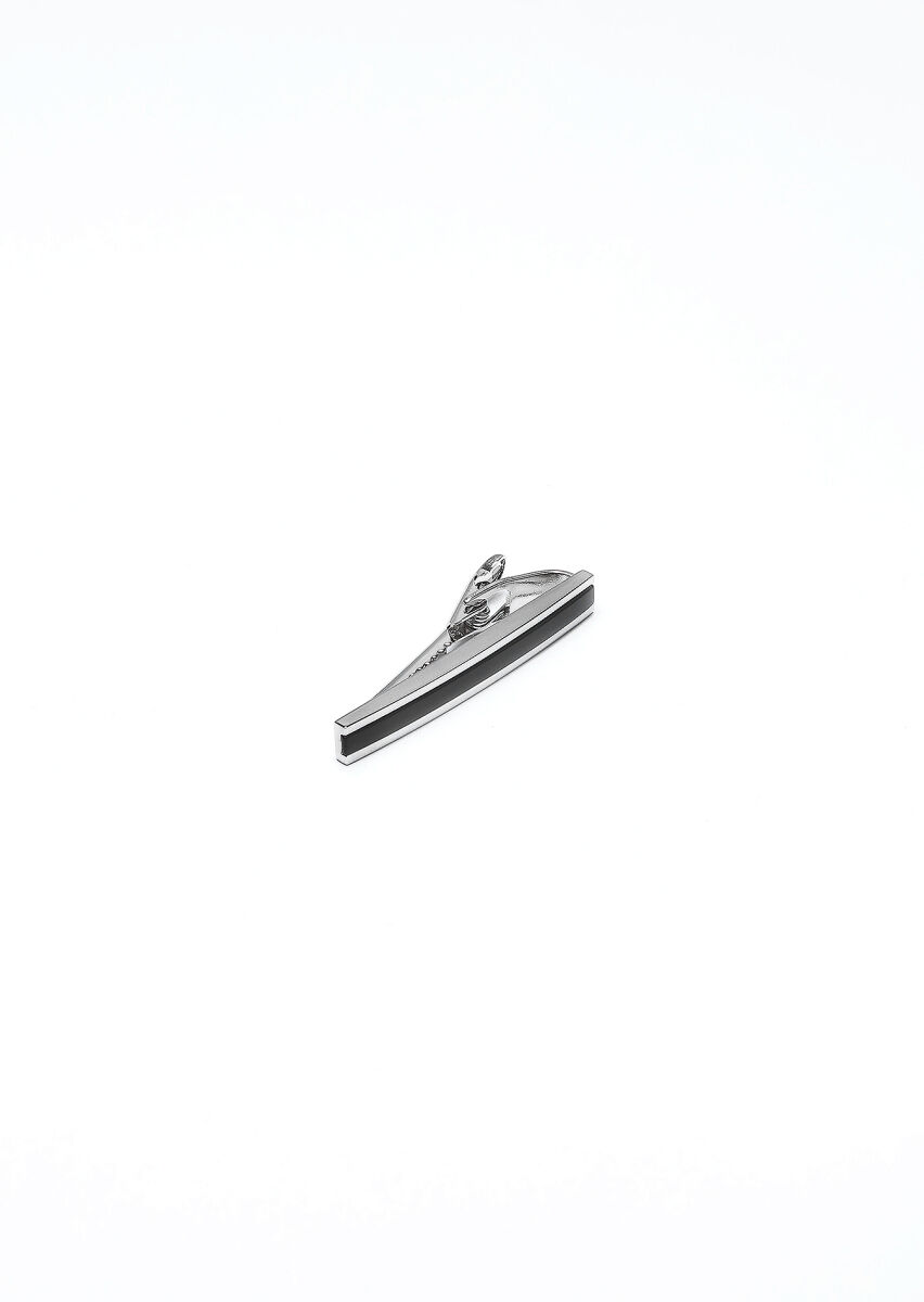 Silver Metal Tie Needle - 1