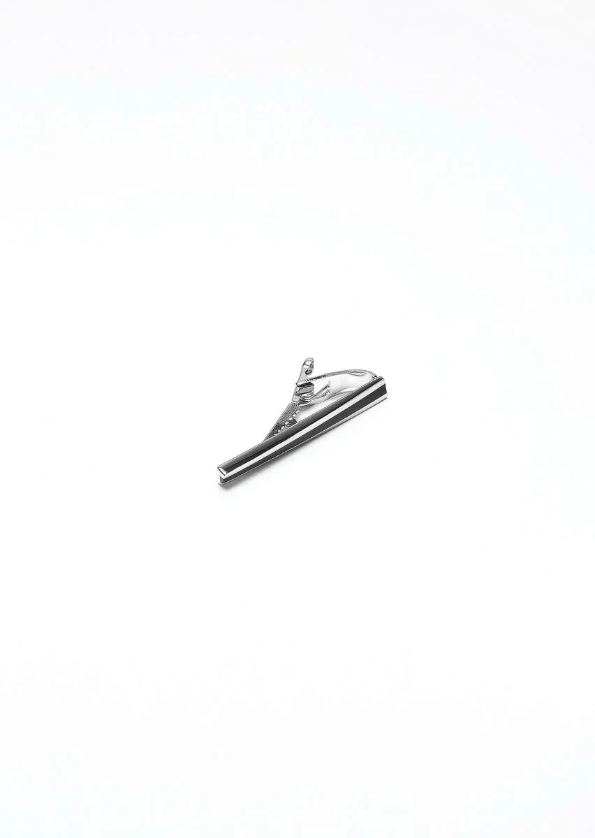 Silver Metal Tie Needle - 1