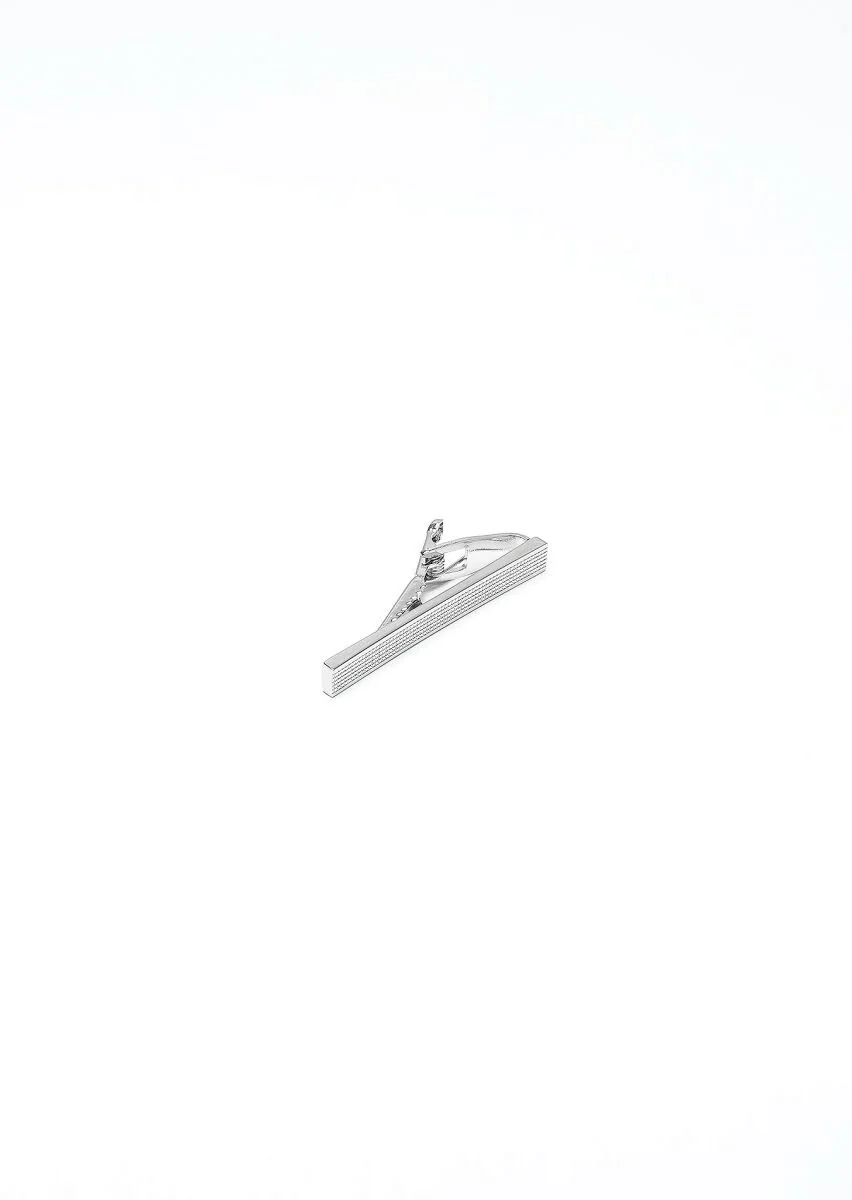 Silver Metal Tie Needle - 1