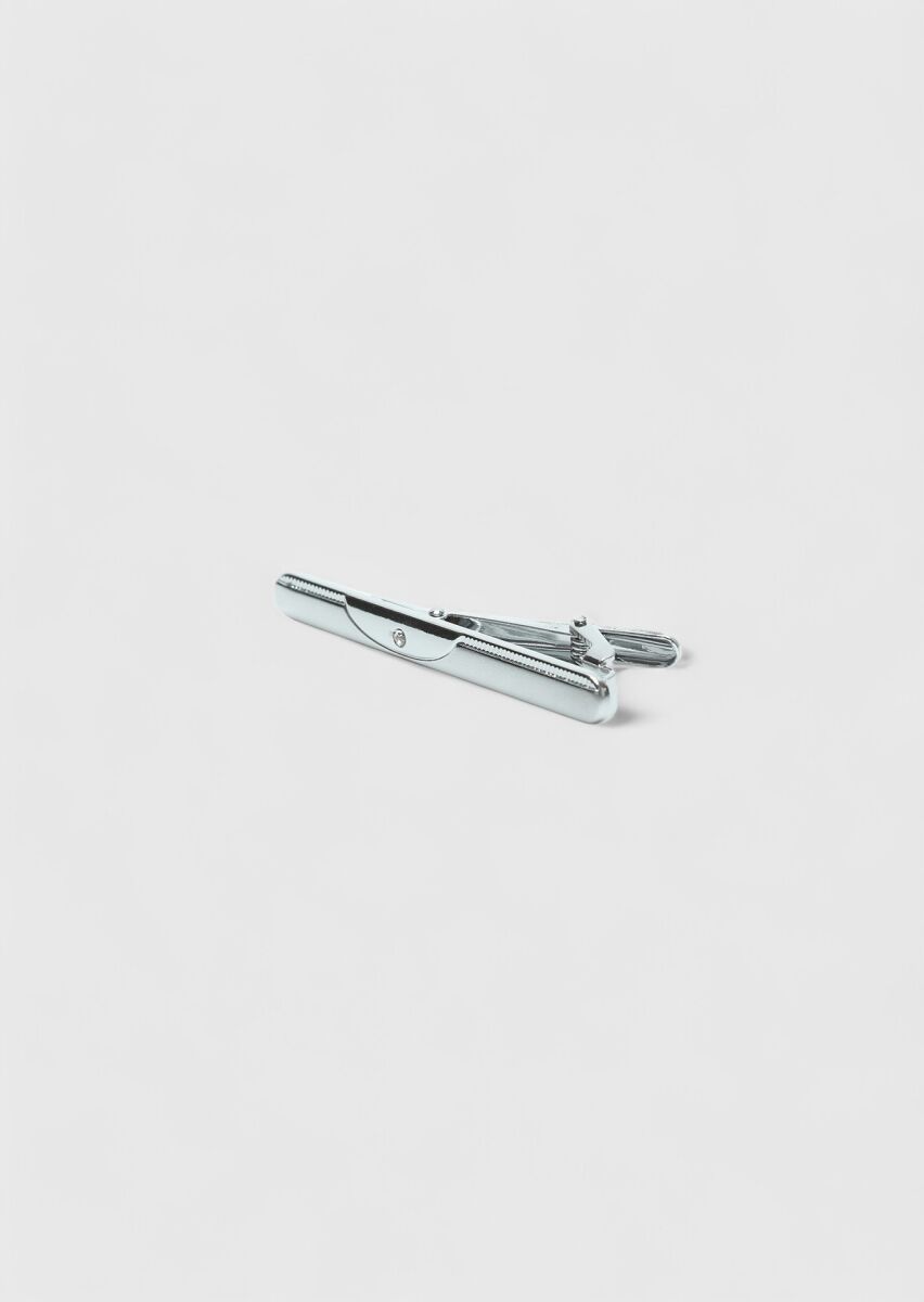 Silver Metal Tie Needle - 1