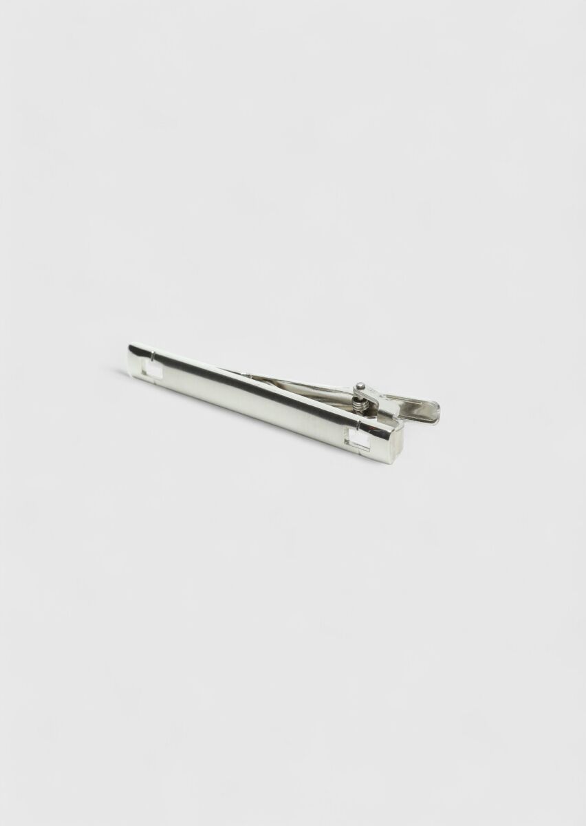 Silver Metal Tie Needle - 1