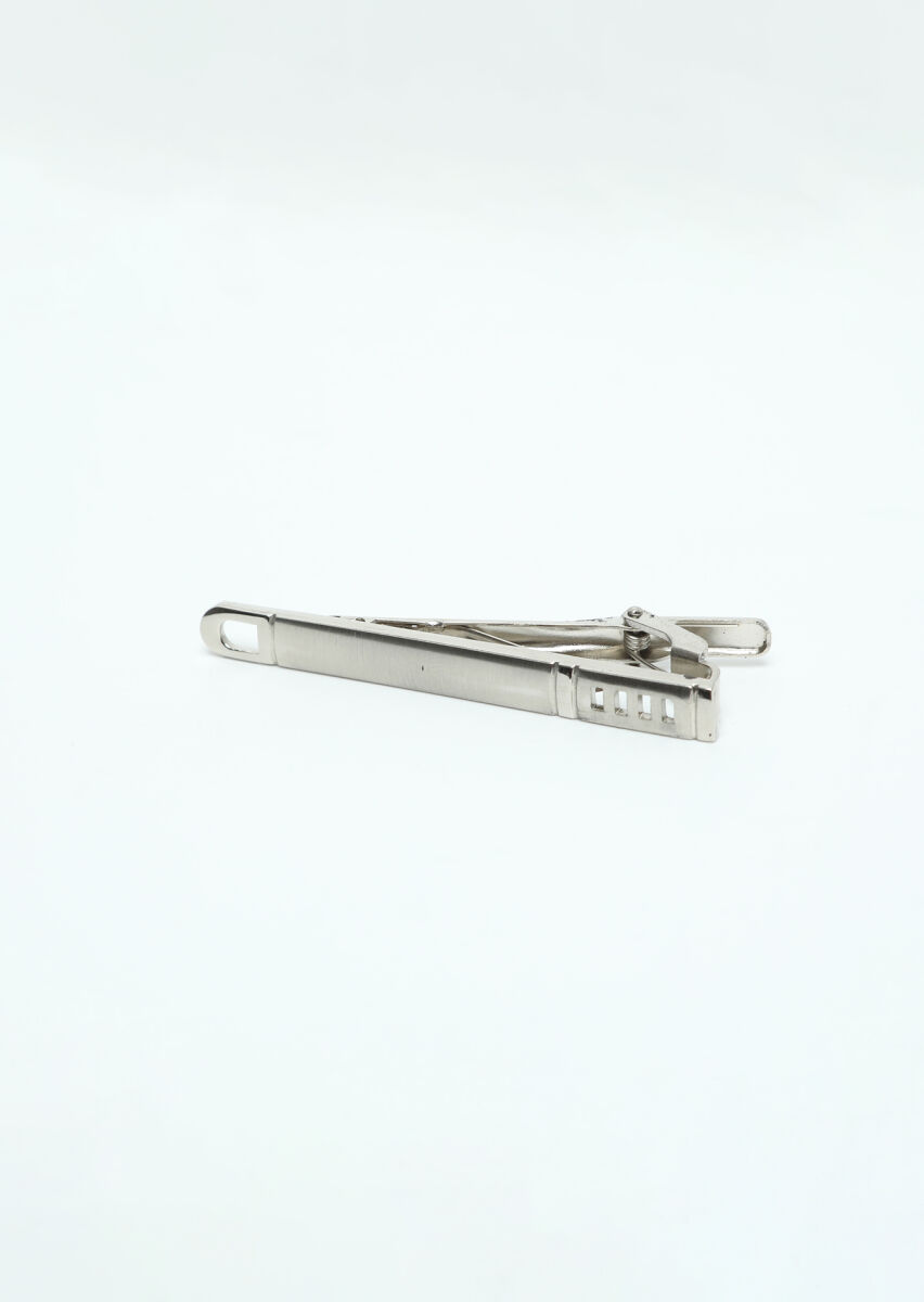 Silver Metal Tie Needle - 1