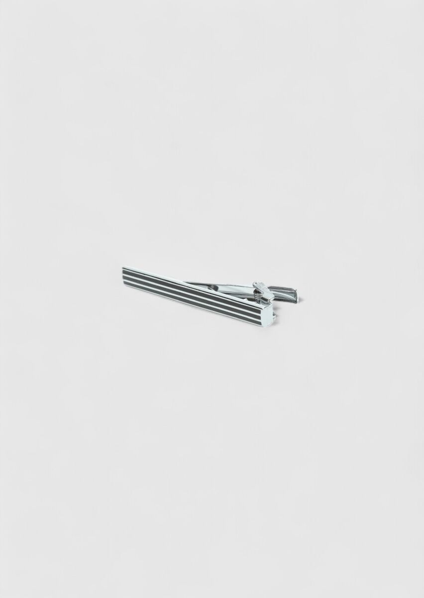 Silver Metal Tie Needle - 1