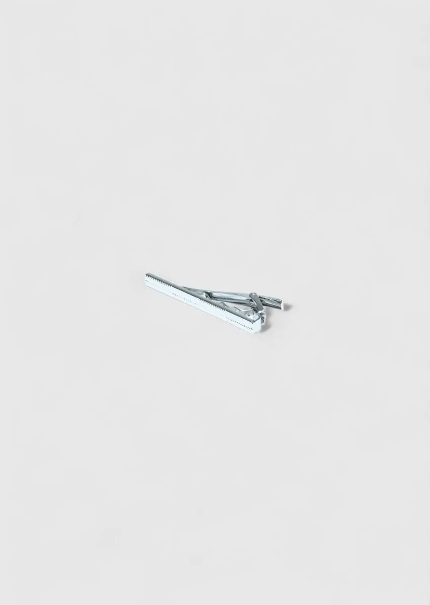 Silver Metal Tie Needle - 1