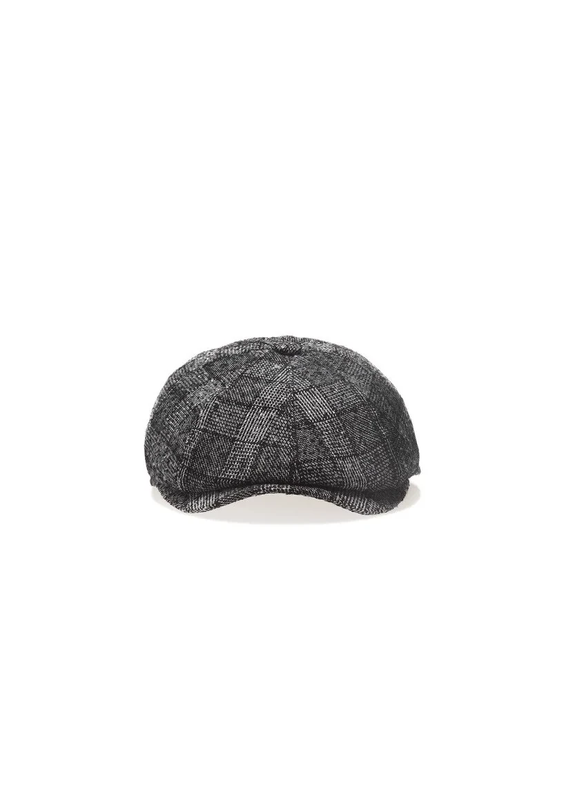 Siyah %50 Polyester ,%50 Yün Sapka - 2