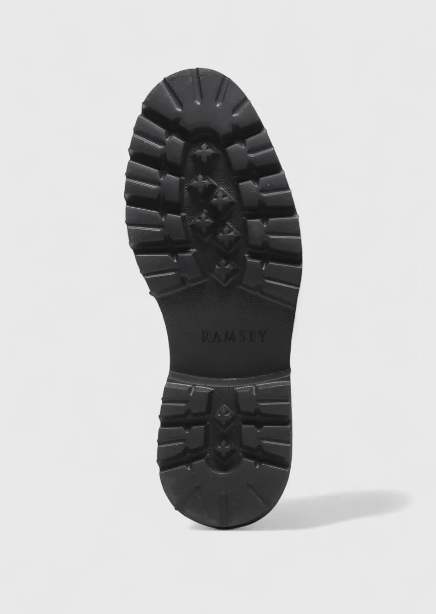 Siyah Deri Casual Ayakkabı - 4