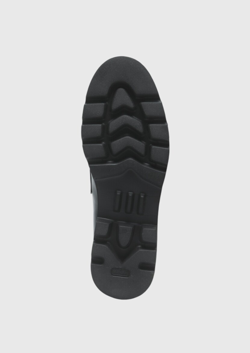 Siyah Deri Casual Loafer - 4
