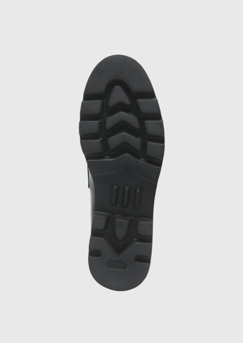 Siyah Deri Casual Loafer - 4