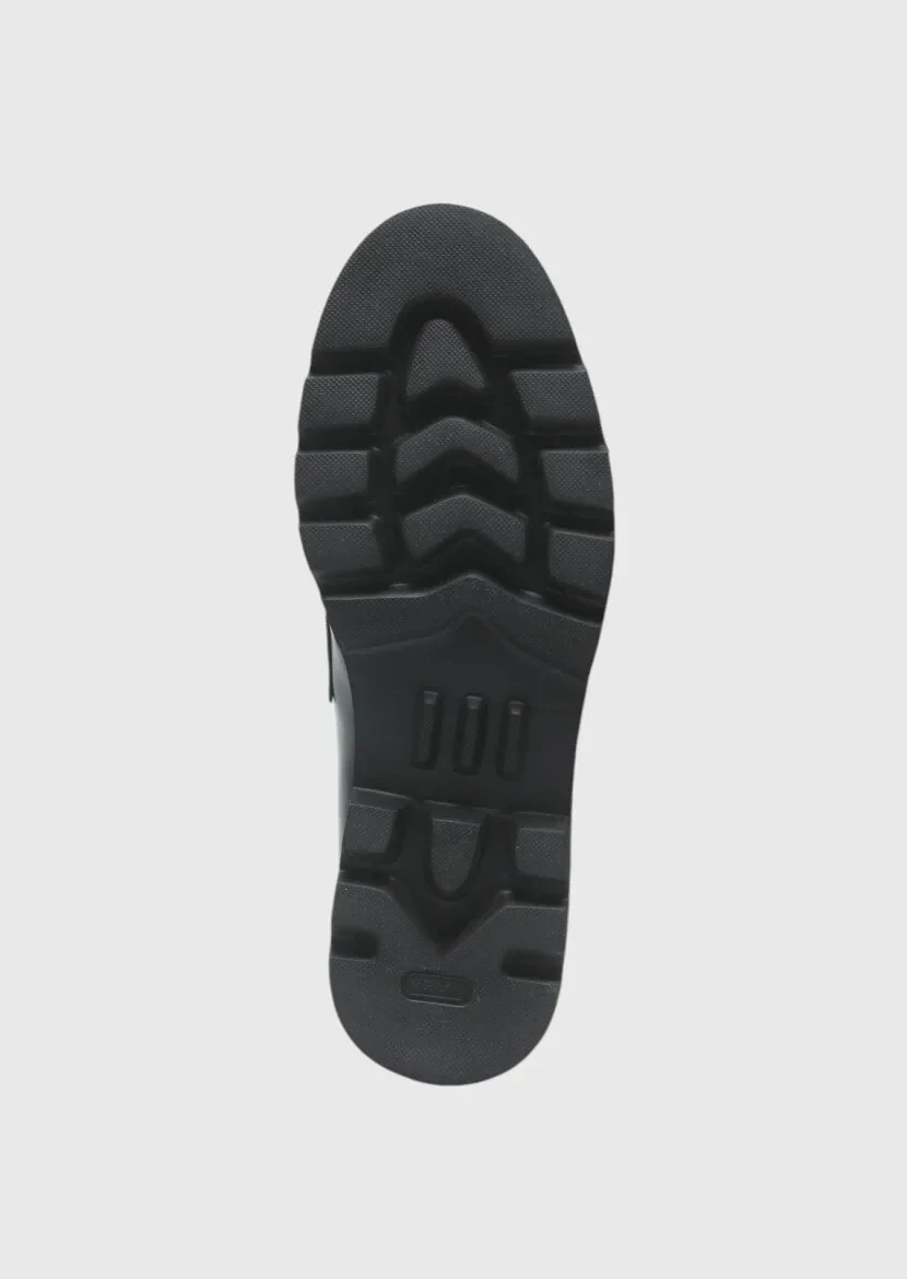 Siyah Deri Casual Loafer - 4