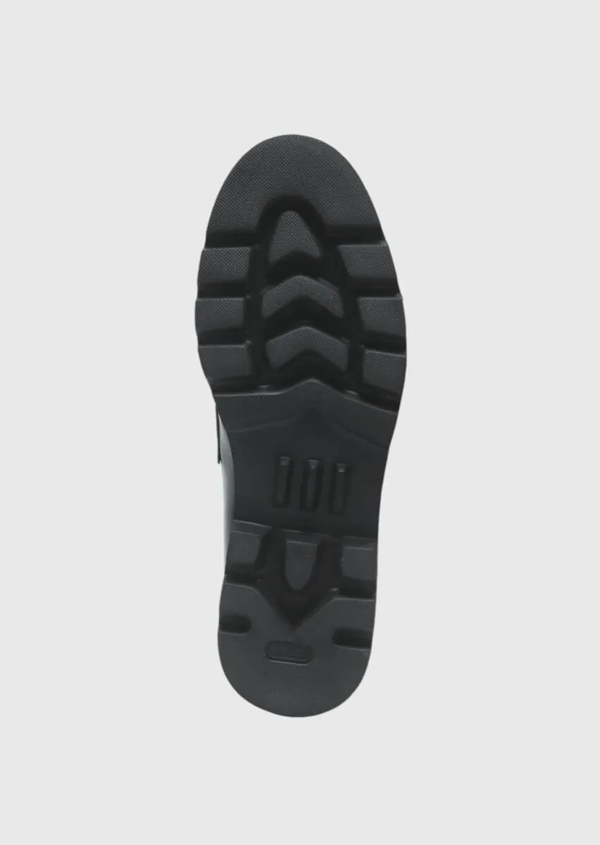 Siyah Deri Casual Loafer - 4