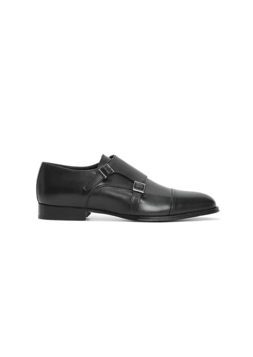 Siyah Deri Klasik Loafer - 1