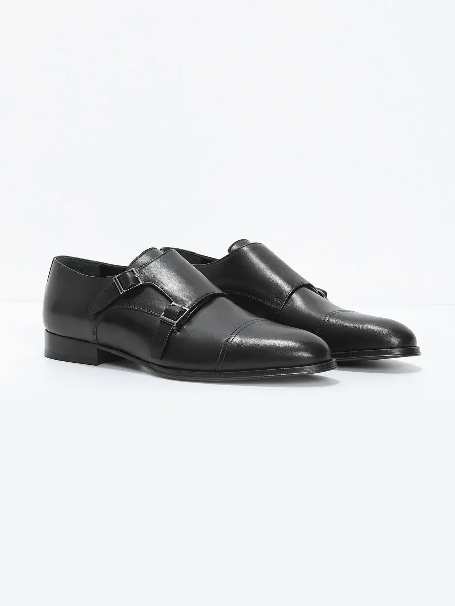 Siyah Deri Klasik Loafer - 2