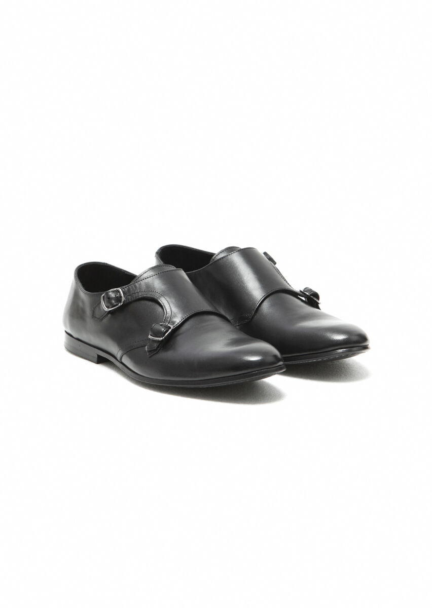 Siyah Deri Klasik Loafer - 2