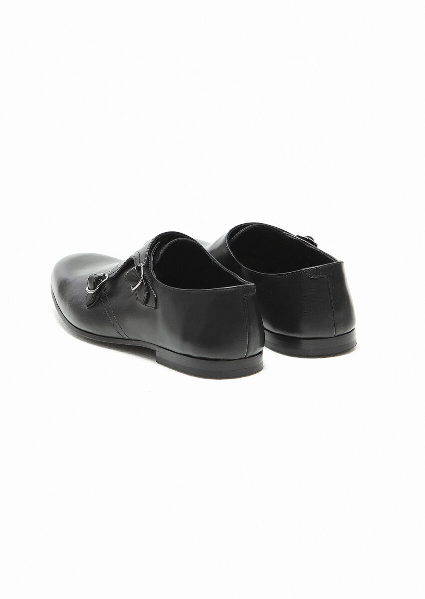 Siyah Deri Klasik Loafer - 4