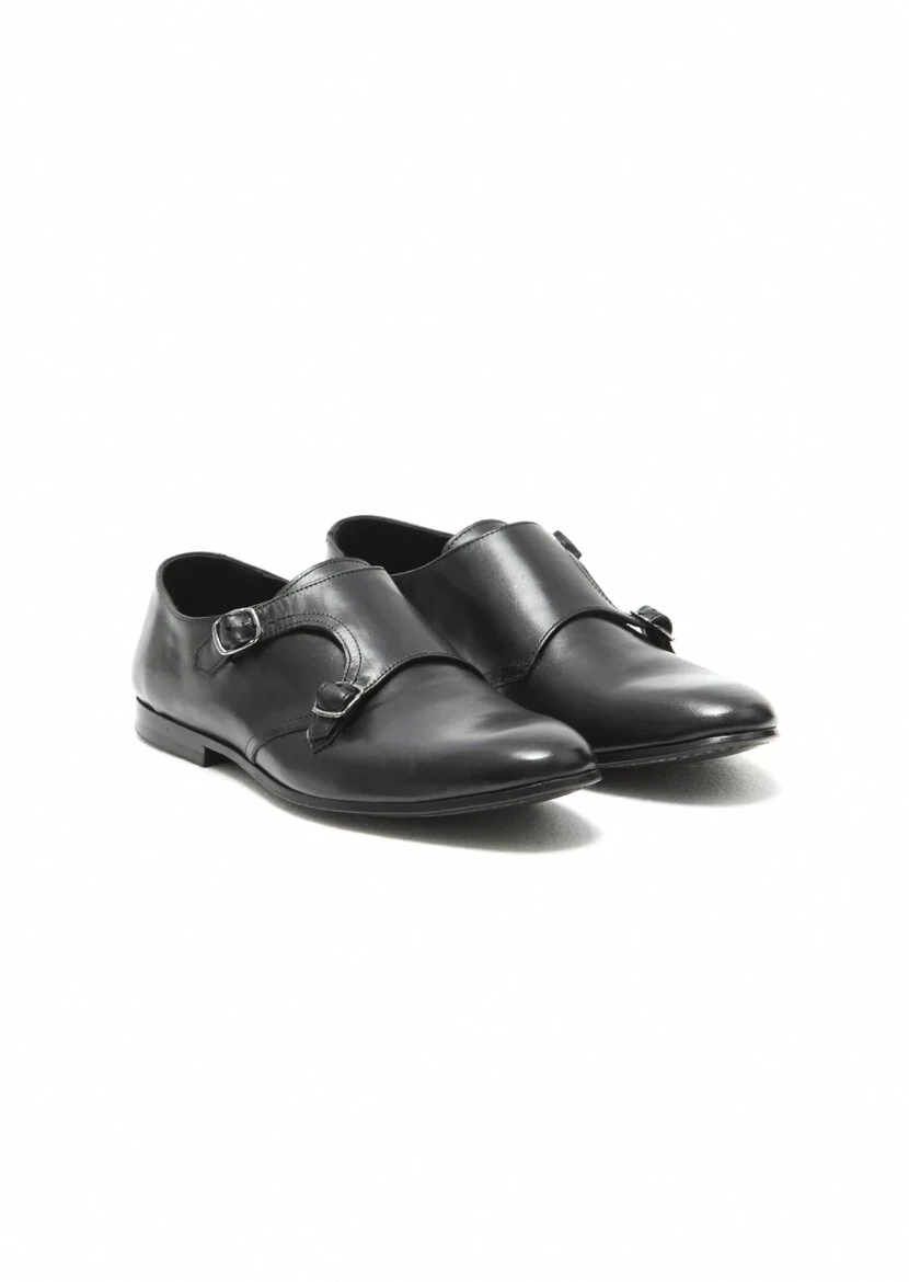 Siyah Deri Klasik Loafer - 2