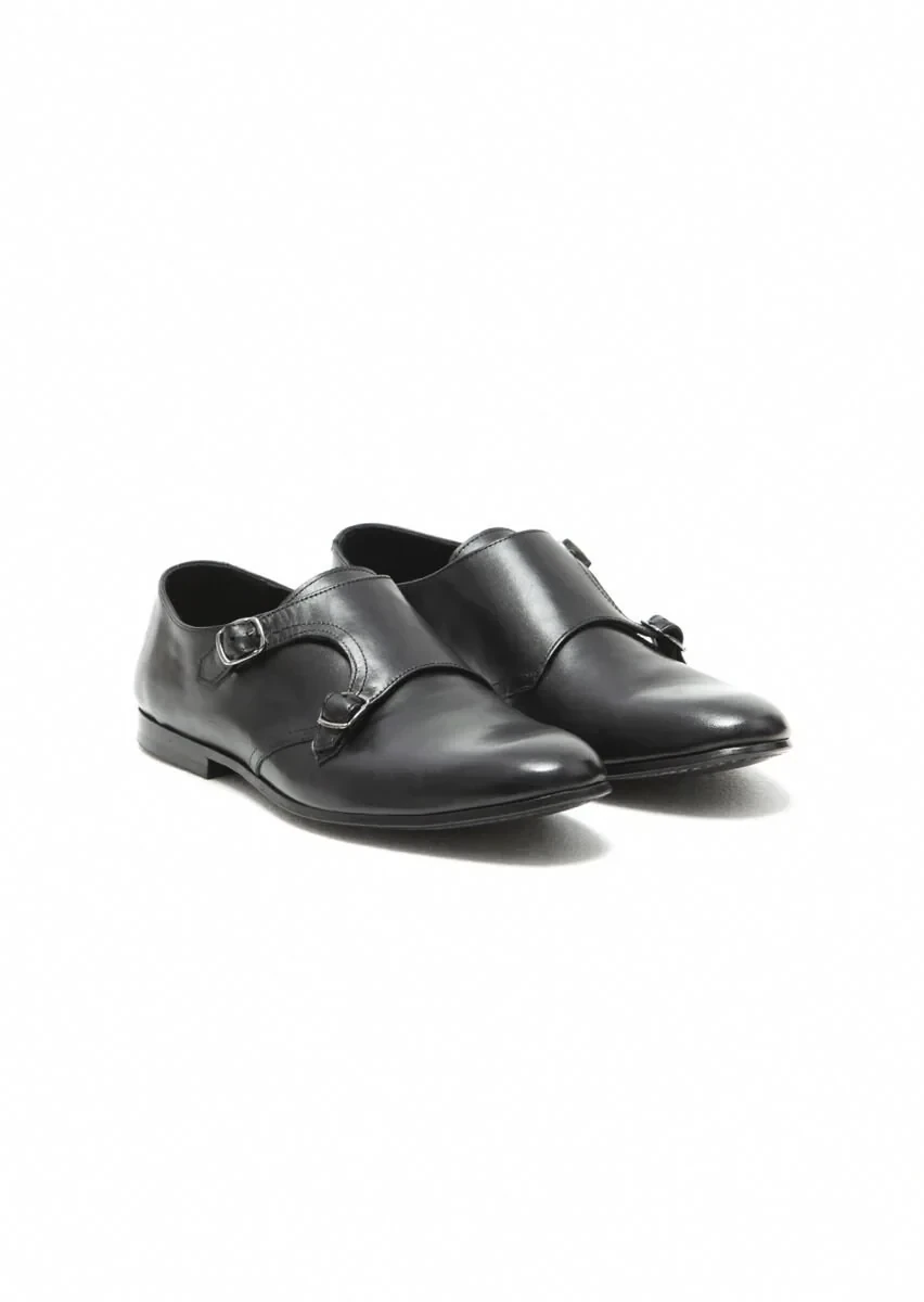 Siyah Deri Klasik Loafer - 2