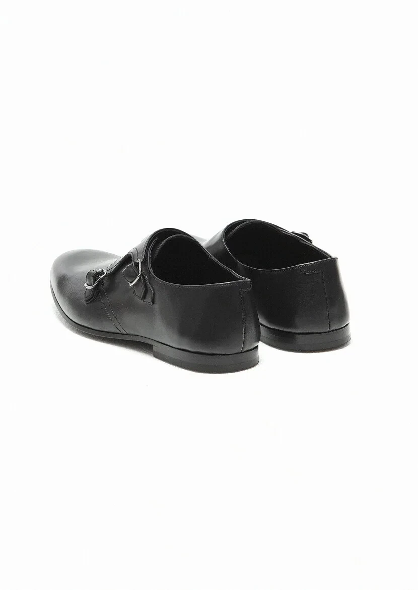 Siyah Deri Klasik Loafer - 4