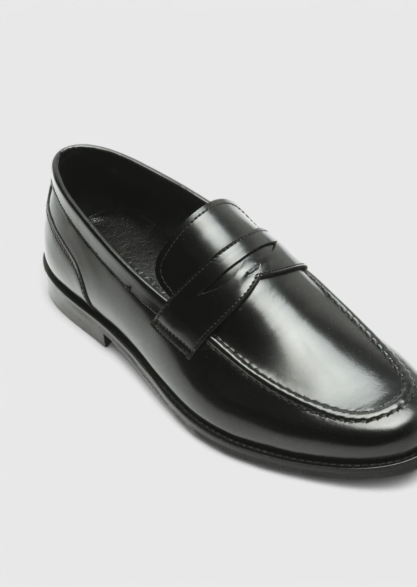 Siyah Deri Klasik Loafer - RAMSEY