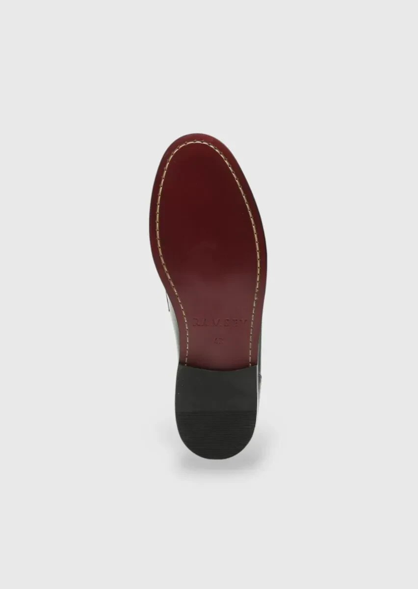 Siyah Deri Klasik Loafer - 4
