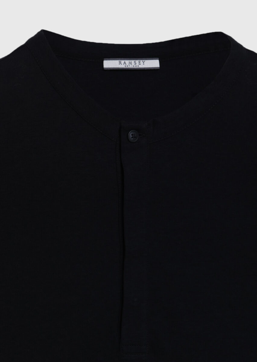 Siyah Düz %100 Pamuk T-Shirt - 6