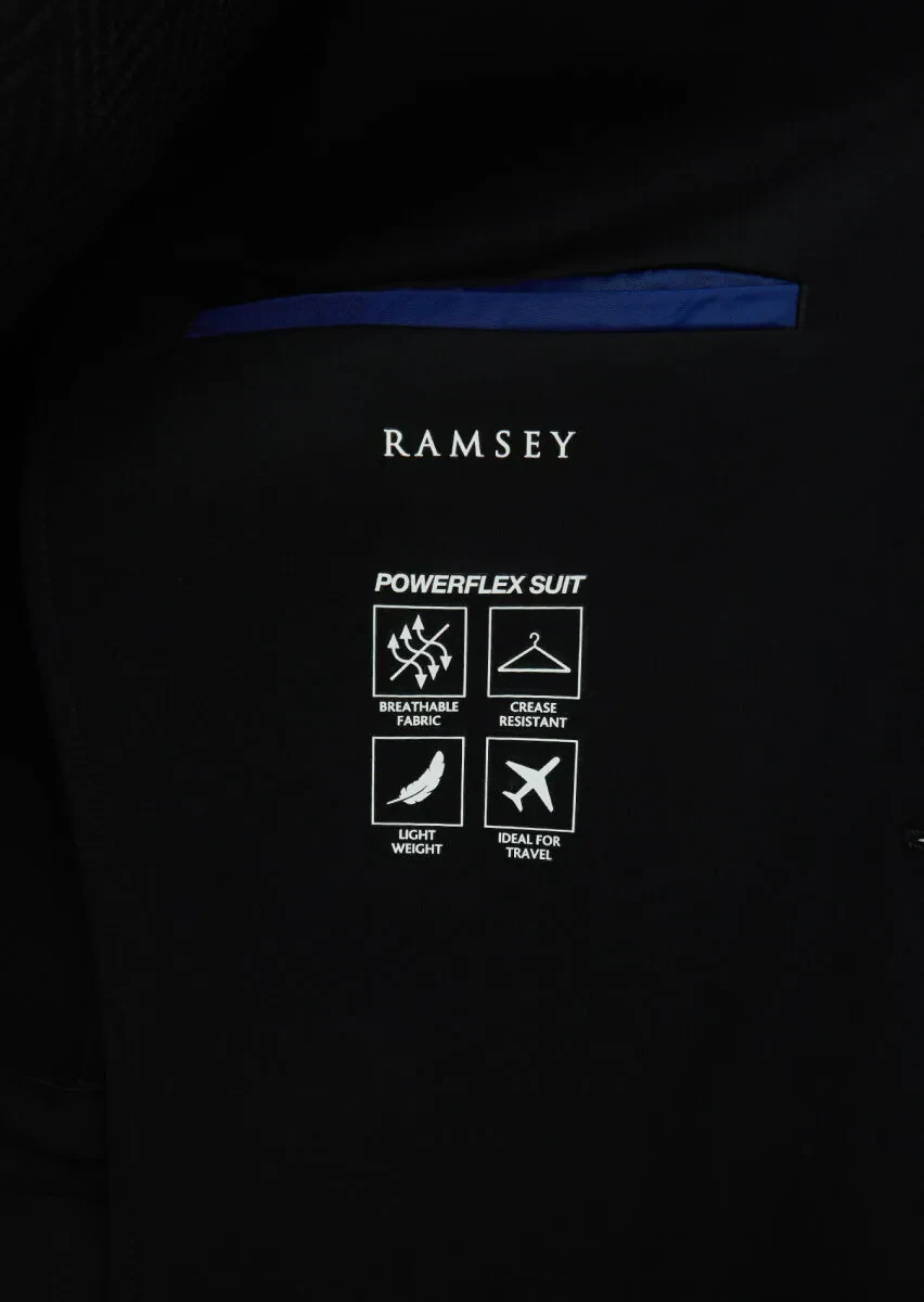 Siyah Düz Comfort Fit Örme Takım Elbise - 6