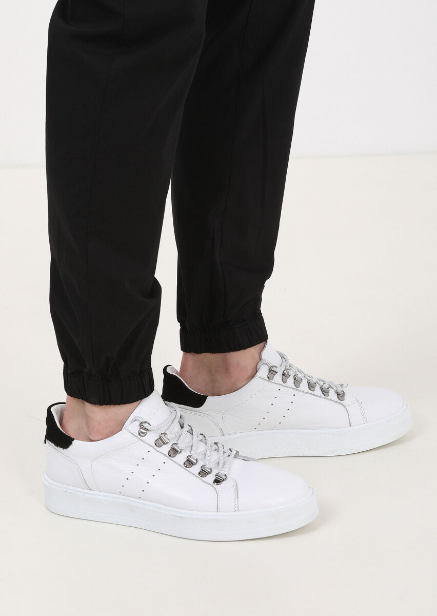 Siyah Düz Dokuma Jogging Fit Casual %100 Pamuk Pantolon - 4