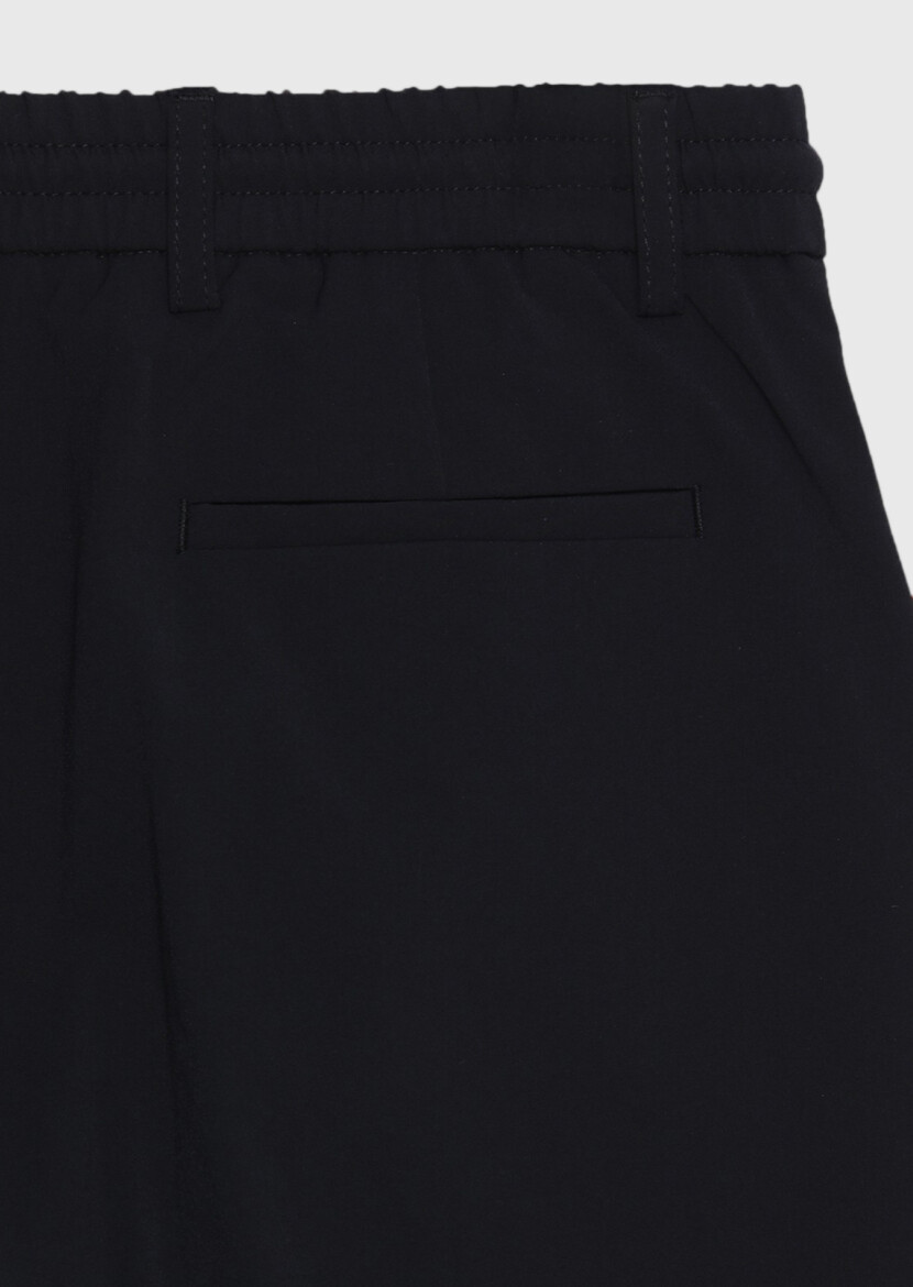 Siyah Düz Dokuma Jogging Fit Casual Pantolon - 7