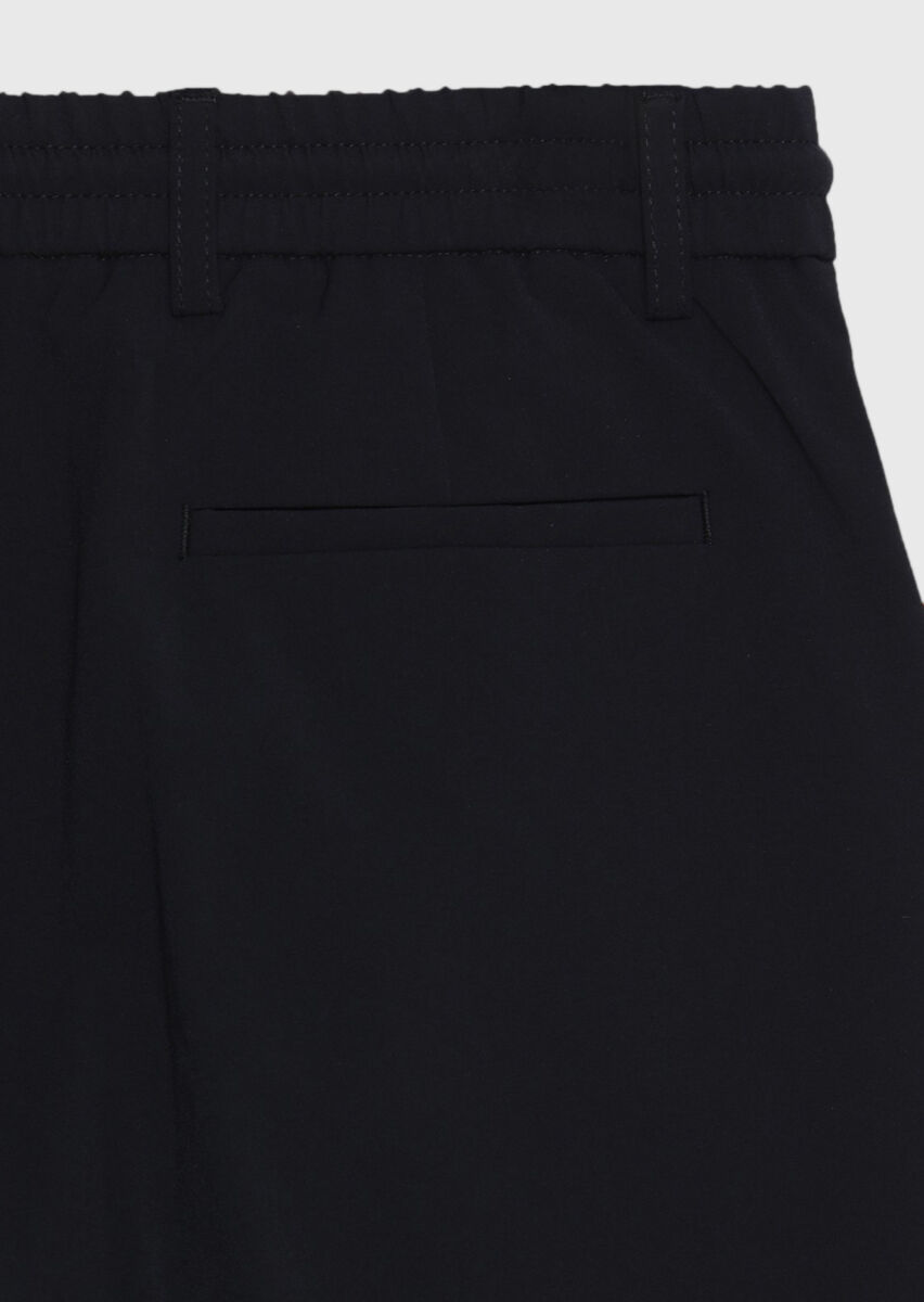 Siyah Düz Dokuma Jogging Fit Casual Pantolon - 7