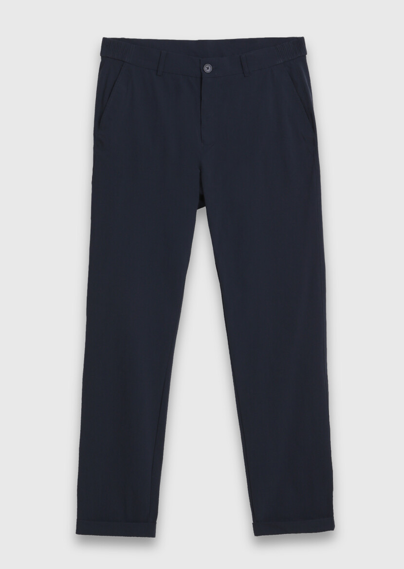 Siyah Düz Dokuma Jogging Fit Casual Pantolon - 5