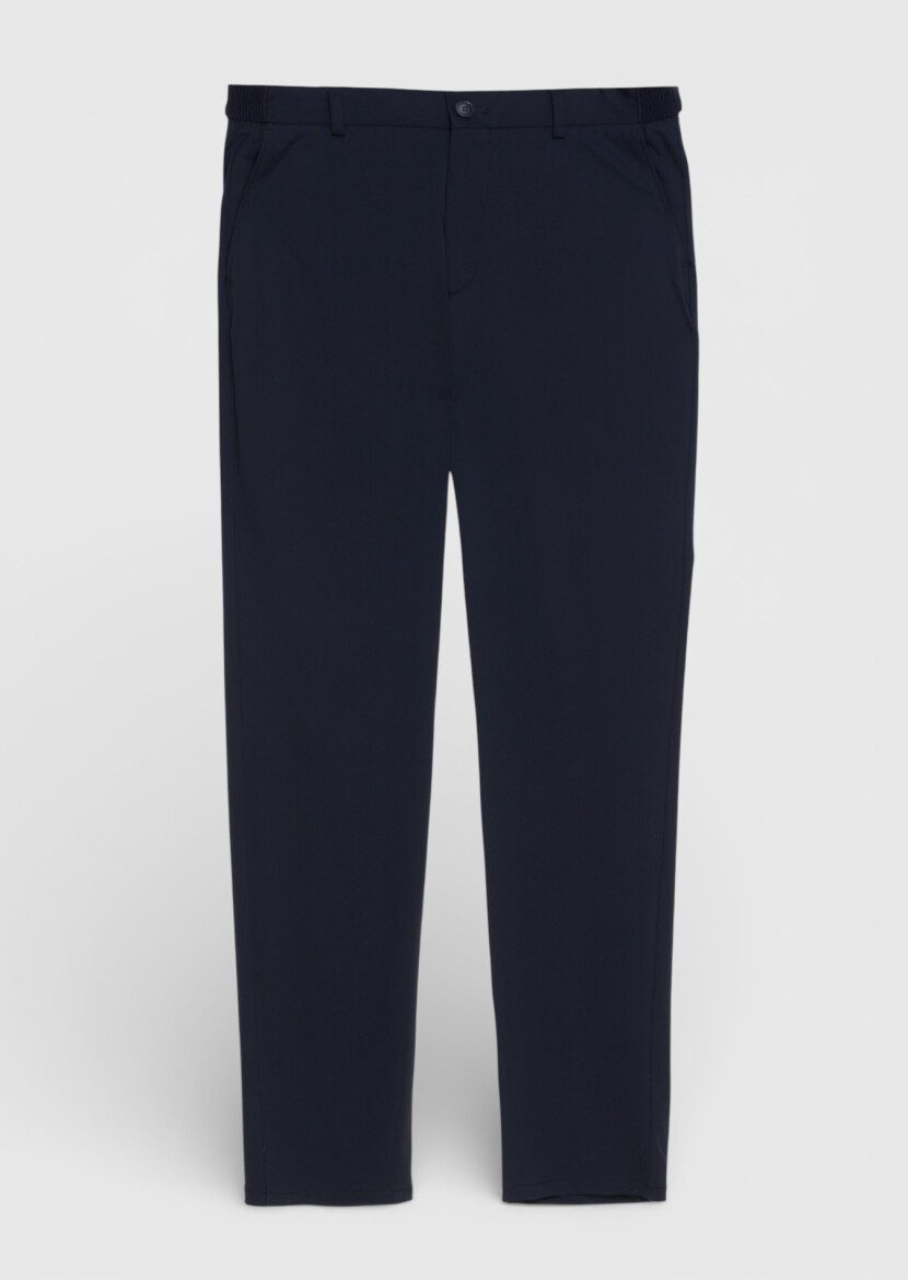 Siyah Düz Örme Jogging Fit Casual Pantolon 