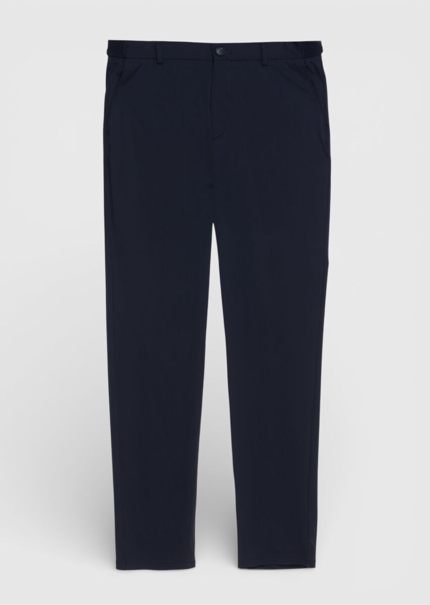 Siyah Düz Örme Jogging Fit Casual Pantolon - 1