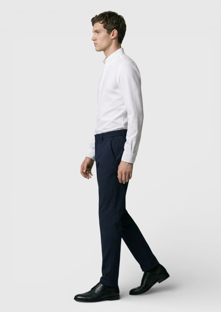 Siyah Düz Örme Jogging Fit Casual Pantolon - 3