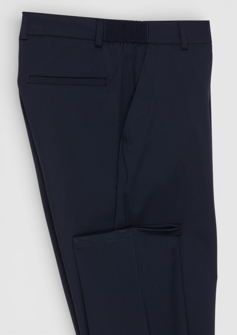 Siyah Düz Örme Jogging Fit Casual Pantolon - 6