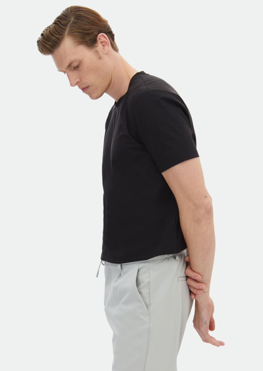 Siyah Düz T-Shirt - 3