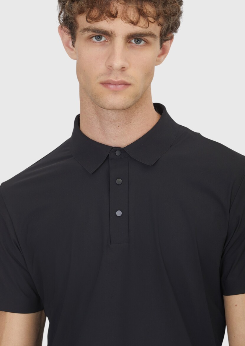 Siyah Düz T-Shirt - 3