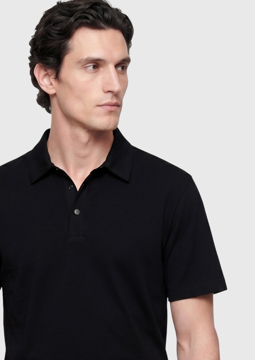 Siyah Düz T-Shirt - 3