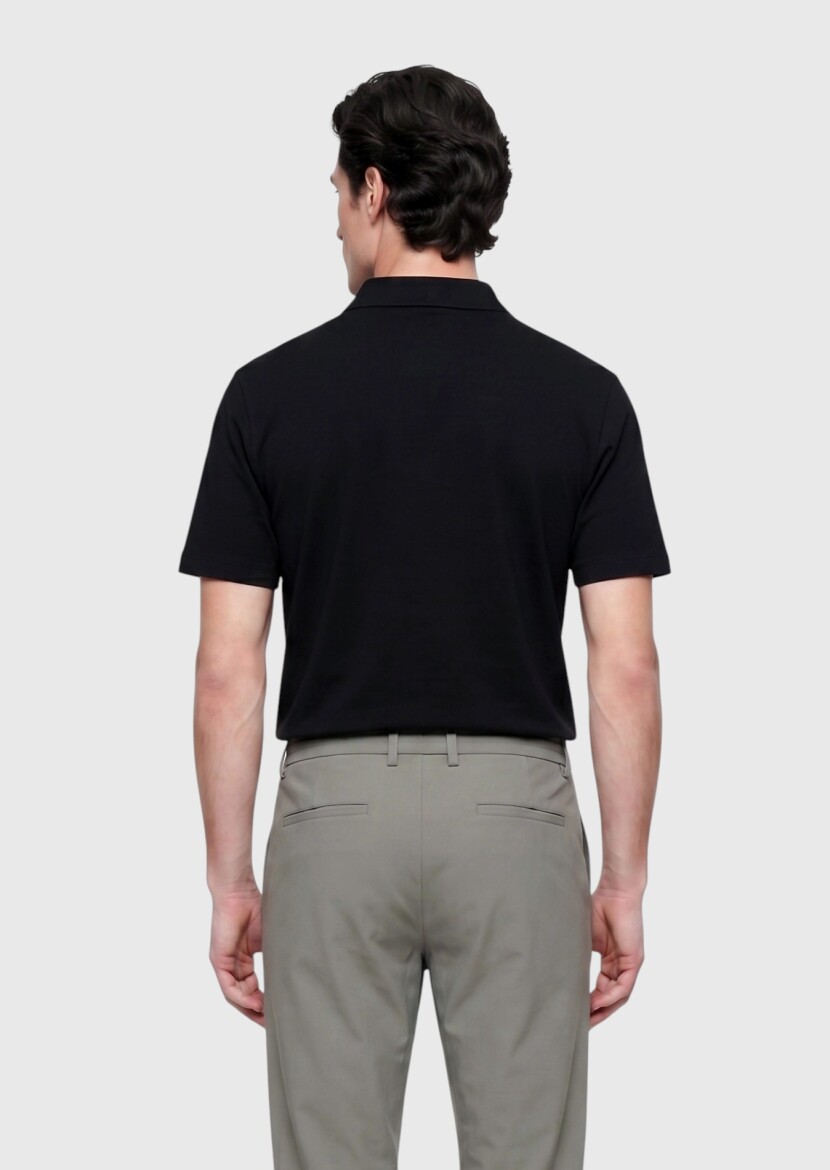 Siyah Düz T-Shirt - 4