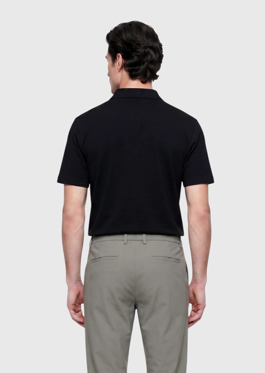 Siyah Düz T-Shirt - 4