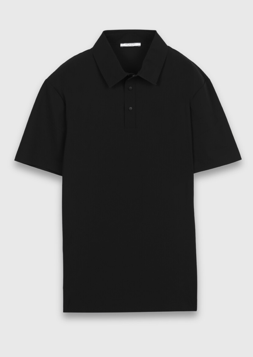 Siyah Düz T-Shirt - 5