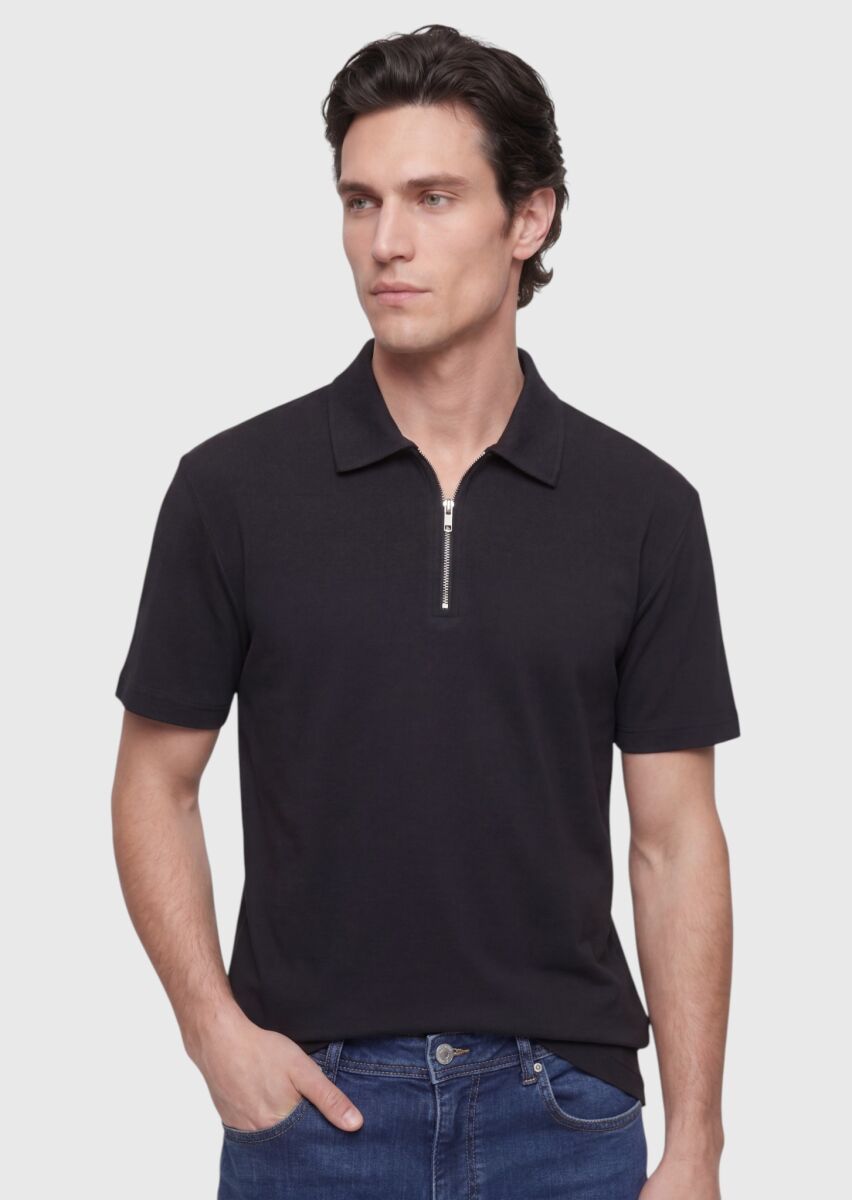 Siyah Düz T-Shirt - 1