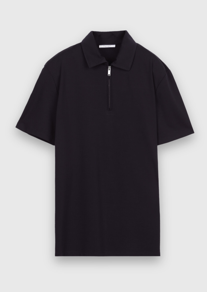Siyah Düz T-Shirt - 5
