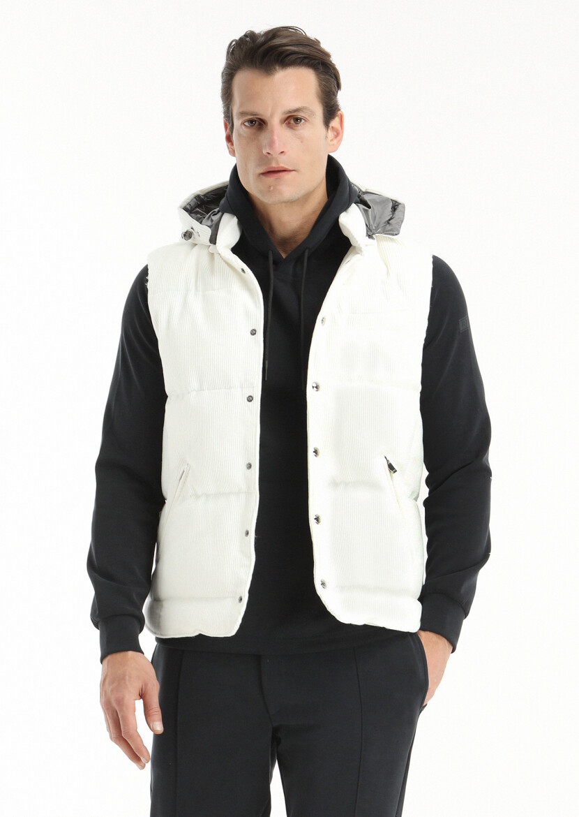 Siyah Kapüşonlu Düz Sweatshırt - 2