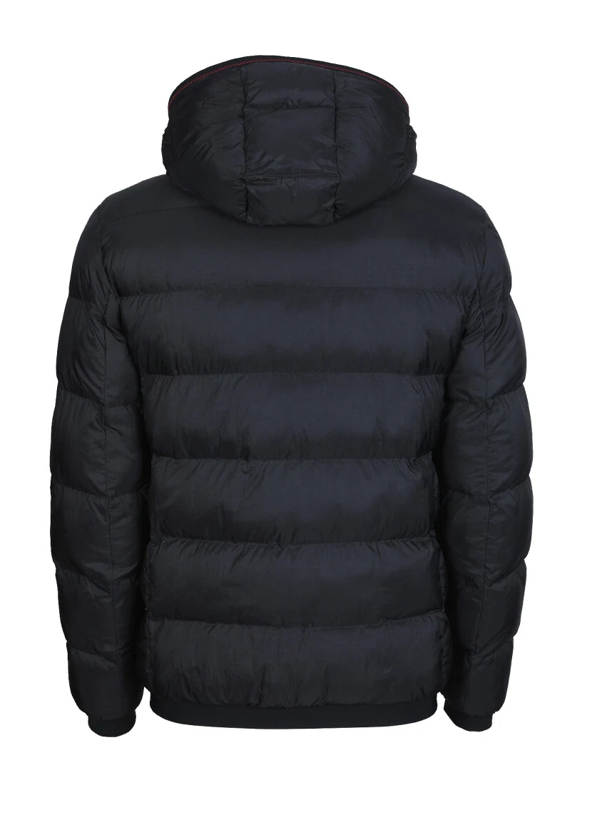 Siyah Regular Fit Casual Dokuma Mont - 7