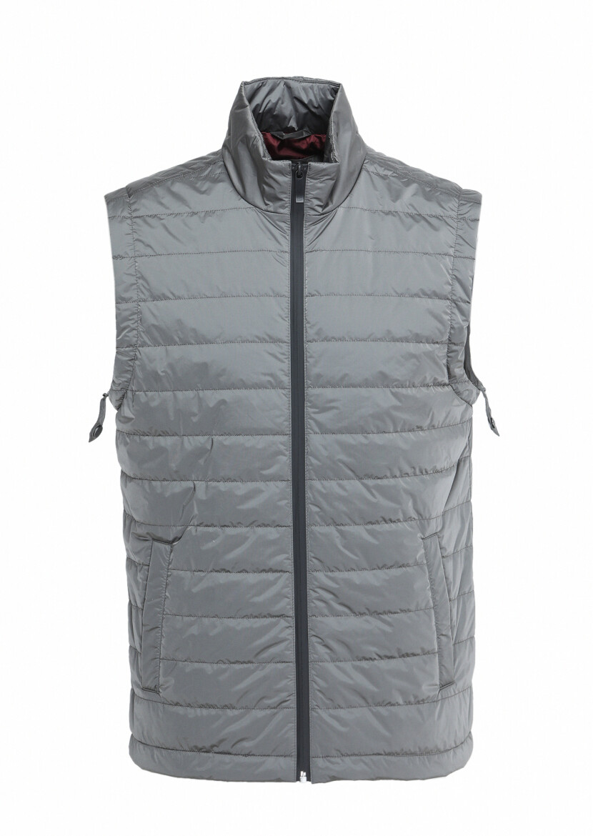 Siyah Regular Fit Gömlek Yaka Casual Dokuma Pardösü - 8