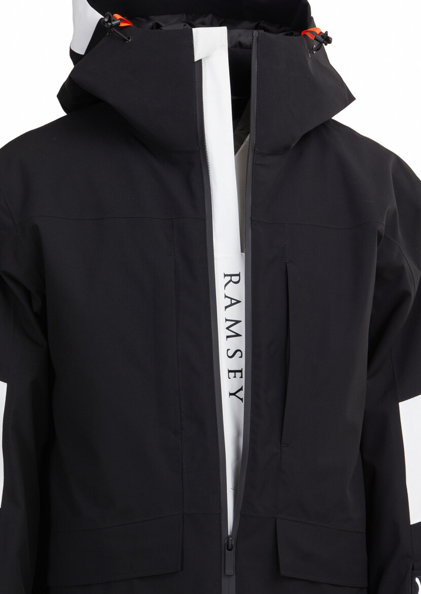 Siyah Regular Fit Kapüşonlu Casual Dokuma Kaban - 6