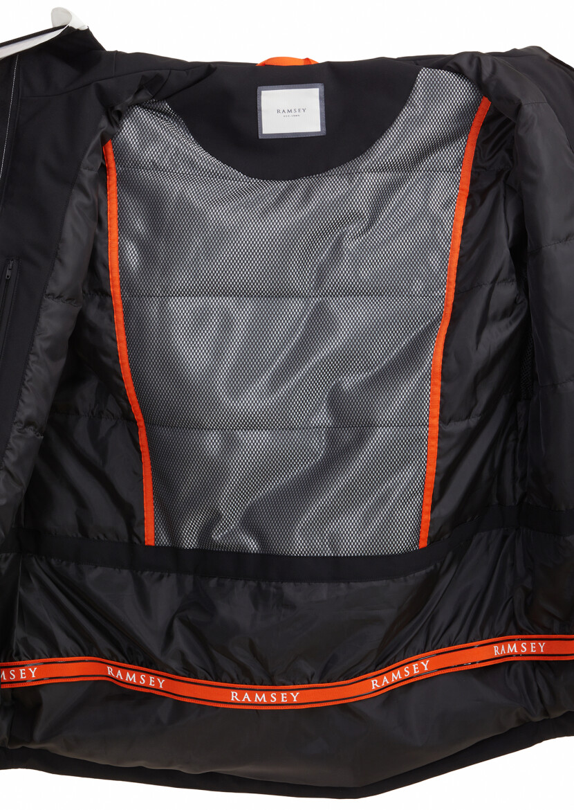 Siyah Regular Fit Kapüşonlu Casual Dokuma Kaban - 9