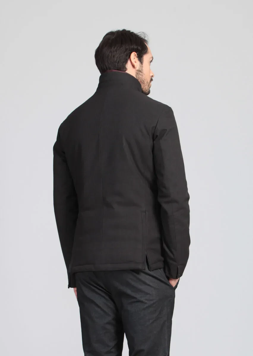 Siyah Regular Fit Micro Elyaflı Spor Ceket - 6