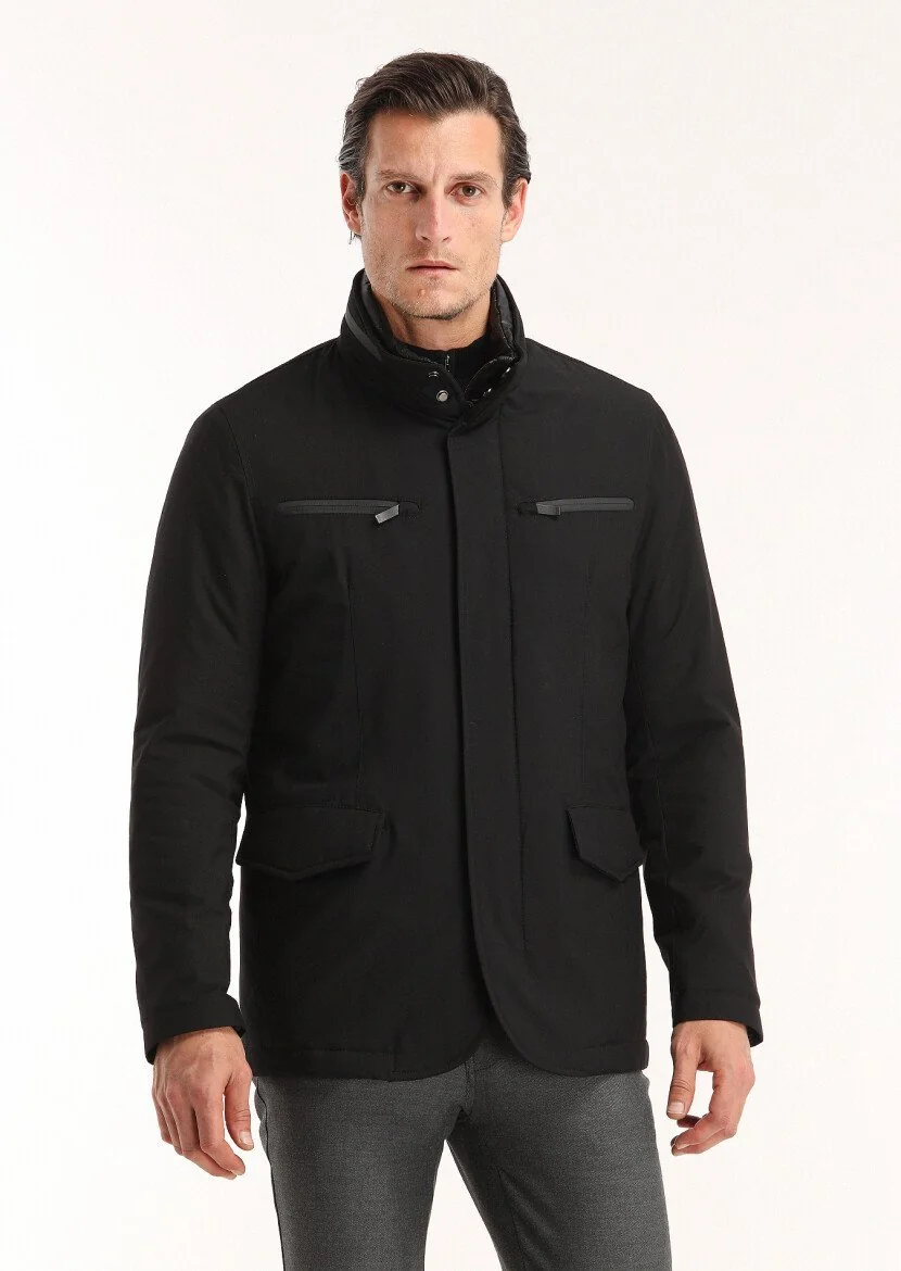 Siyah Regular Fit Spor Ceket - 3