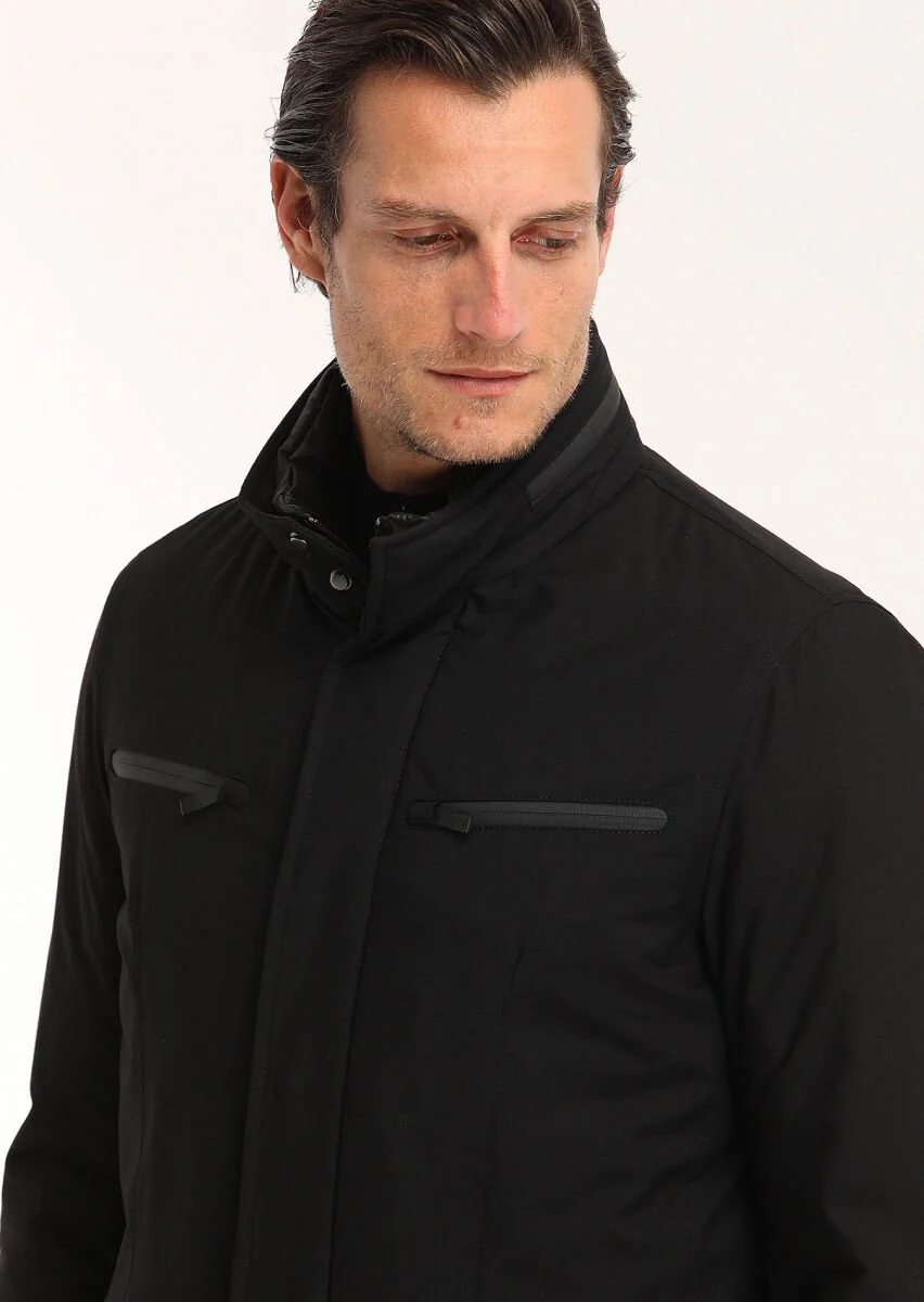 Siyah Regular Fit Spor Ceket - 4