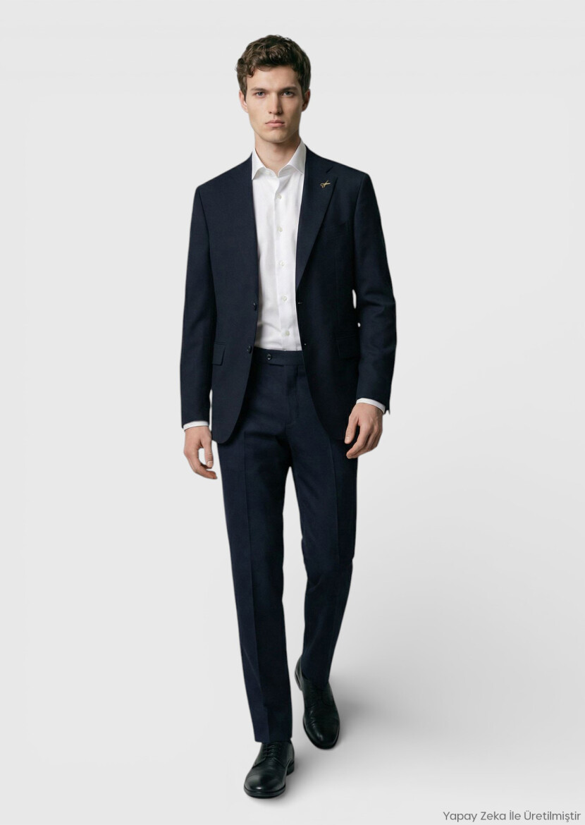 Siyah Shirt Shoulder Slim Fit %100 Yün Ceket - RAMSEY